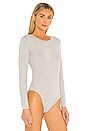 view 3 of 5 CK One Cotton Bodysuit in Grey Heather