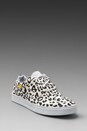 view 1 of 5 White Newman in Leopard Print Canvas in White Leopard