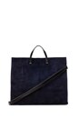 view 1 of 5 Simple Tote in Navy Suede