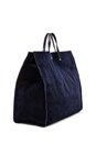 view 3 of 5 Simple Tote in Navy Suede