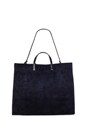 view 4 of 5 Simple Tote in Navy Suede