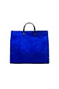 view 1 of 5 Maison Simple Tote in Royal Blue Suede