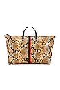 view 1 of 4 Attache Tote in Tan Spring Snake