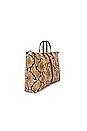 view 3 of 4 Attache Tote in Tan Spring Snake