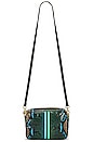 view 5 of 5 Midi Sac in Evergreen Snake, Cerulean, Black & Parrot Green