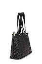 view 3 of 5 Le Zip Sac Bag in Black Woven Zig Zag
