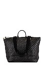 view 4 of 5 Le Zip Sac Bag in Black Woven Zig Zag