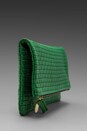 view 3 of 5 Deluxe Clutch in Kelly Green Basket Weave