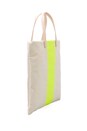 view 3 of 4 Canvas Carry All Tote in Neon Yellow Stripe
