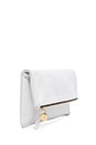 view 3 of 4 Foldover Clutch in White Semi Perf