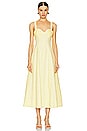 view 1 of 3 Carla Embroidered Longline Dress in Limoncello
