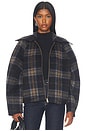 view 1 of 5 Liora Reversible Jacket in Ink & Check