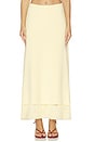 view 1 of 6 Amelia Fringe Hem Skirt in Lemon