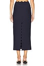 view 4 of 6 Lennon Crepe Knit Skirt in Dark Navy