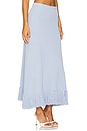 view 2 of 6 Clarissa Fringe Knit Skirt in Vista Blue
