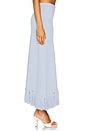 view 3 of 6 Clarissa Fringe Knit Skirt in Vista Blue