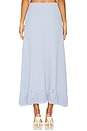 view 4 of 6 Clarissa Fringe Knit Skirt in Vista Blue