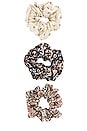 view 1 of 1 Scrunchie Set in Mosaic Block Print, Folklore Block Print, & Amber