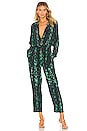 view 1 of 3 Lia Jumpsuit in Teal Snake