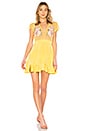 view 1 of 3 X ROCKY BARNES Cooper Short Dress in Chartreuse