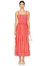view 1 of 4 Lacey Ankle Dress in Poppy Red & Ivory