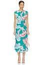 view 1 of 3 Joelle Midi Dress in La Rouge North Sea Print