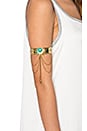 view 1 of 4 Fleur Armband in Brass & Turquoise