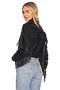 view 1 of 5 Fringe Leather Jacket in Black