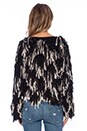 view 3 of 3 Aubrey Fringe Sweater in Black