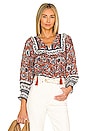 view 1 of 5 Amy Blouse in Sienna Block Print