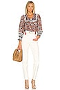 view 5 of 5 Amy Blouse in Sienna Block Print