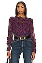 view 1 of 4 Fiorella Blouse in Bordeaux Floral