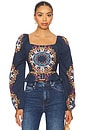 view 1 of 4 Elizabeth Top in Venezia Blue