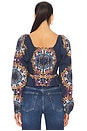 view 3 of 4 Elizabeth Top in Venezia Blue