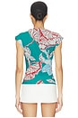 view 3 of 4 Ellie Top in La Rouge North Sea Print