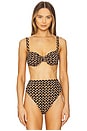 view 1 of 4 Beckett Bikini Top in Black & Chocolate