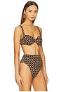 view 2 of 4 Beckett Bikini Top in Black & Chocolate