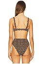 view 3 of 4 Beckett Bikini Top in Black & Chocolate
