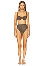 view 4 of 4 Beckett Bikini Top in Black & Chocolate