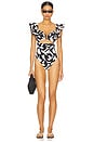 view 1 of 3 Harlow One Piece in Osaria Black White Print