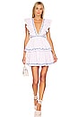 view 1 of 3 Miranda Dress in White Blue Embroidery