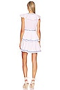 view 3 of 3 Miranda Dress in White Blue Embroidery