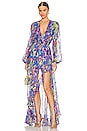 view 1 of 5 Liv Gown in Blue Multi Summer Floral