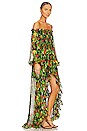view 2 of 3 Ambrossia Gown in Yellow Red Noir Floral
