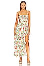 view 1 of 3 ROBE DE SOIRÉE MARGO in Yellow Red Blanc Floral