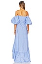 view 3 of 4 Gabrielle Dress in Blue & White Mini Polka Dot