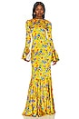 view 1 of 3 Allonia Gown in Yellow Radiant Floral