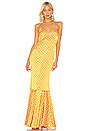view 1 of 3 Amelia Gown in Saffron & White