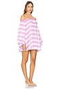 view 2 of 3 Amina Off Shoulder Mini Dress in Mauve Awning Stripe