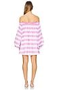 view 3 of 3 Amina Off Shoulder Mini Dress in Mauve Awning Stripe